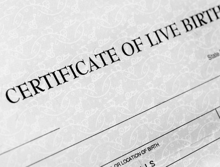 Birth Certificate Document Photograph Banner Image